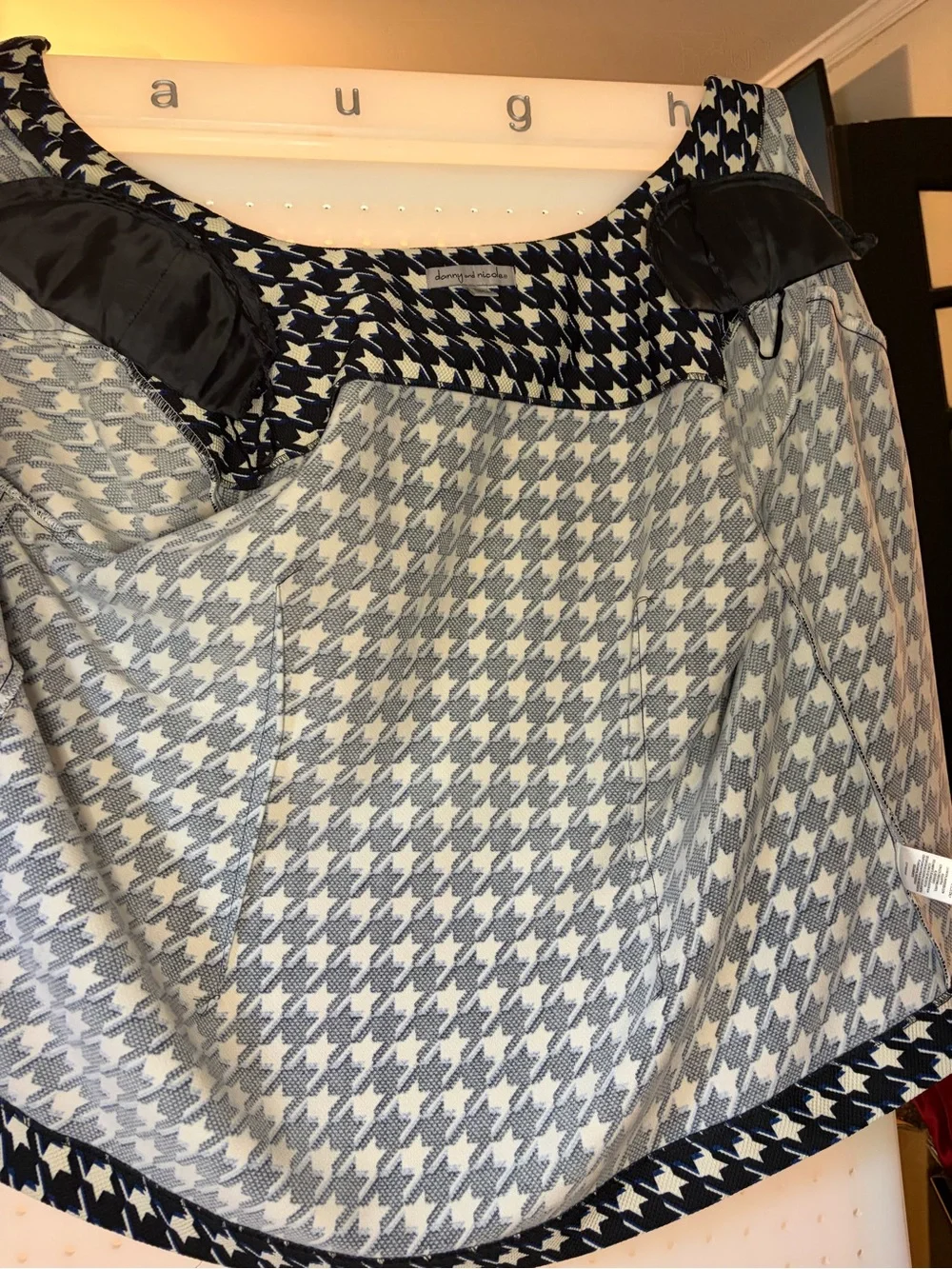 Danny & Nicole Black and White Houndstooth Open Blazer - Picture 6 of 6